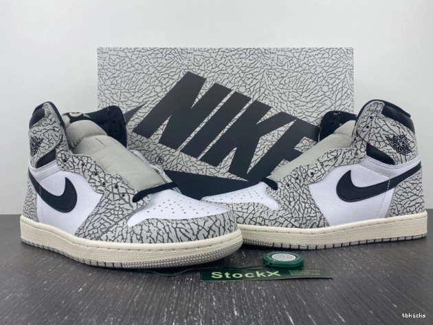 Reps TBK DZ5485-052 Cement 1 High Air Jordan White OG 0821